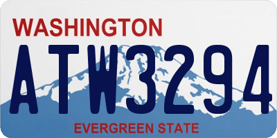 WA license plate ATW3294
