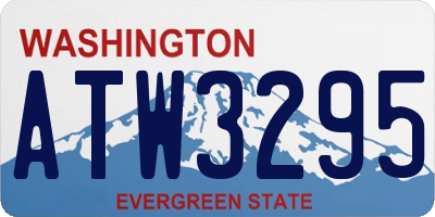 WA license plate ATW3295