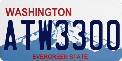 WA license plate ATW3300