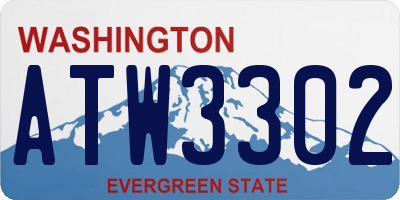 WA license plate ATW3302