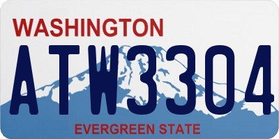 WA license plate ATW3304