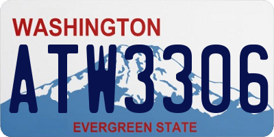 WA license plate ATW3306