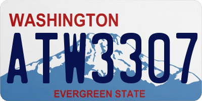 WA license plate ATW3307