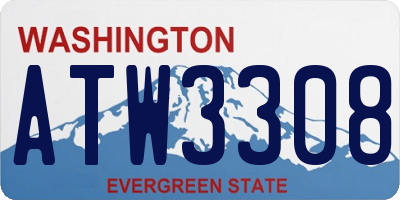 WA license plate ATW3308