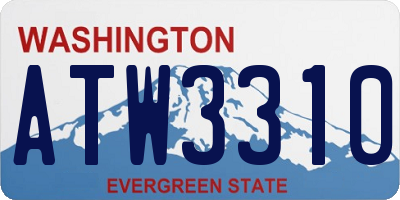 WA license plate ATW3310