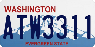 WA license plate ATW3311