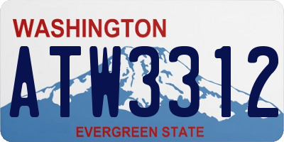 WA license plate ATW3312