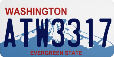 WA license plate ATW3317