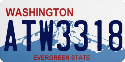 WA license plate ATW3318