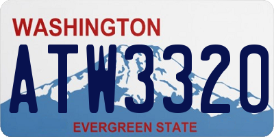 WA license plate ATW3320