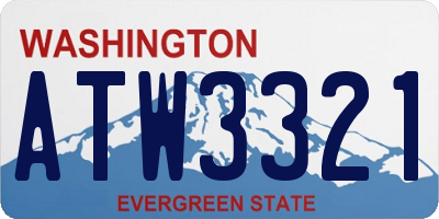 WA license plate ATW3321