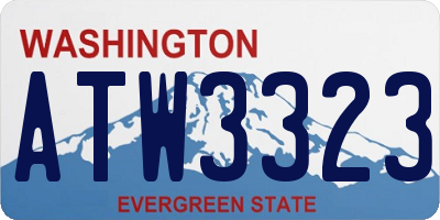 WA license plate ATW3323