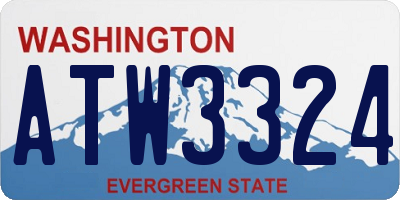 WA license plate ATW3324