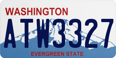 WA license plate ATW3327