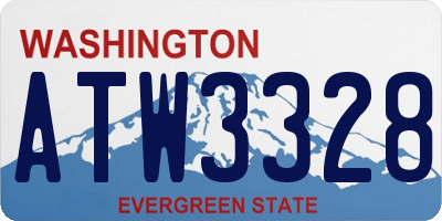 WA license plate ATW3328