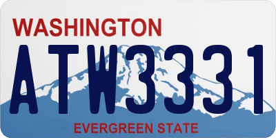 WA license plate ATW3331