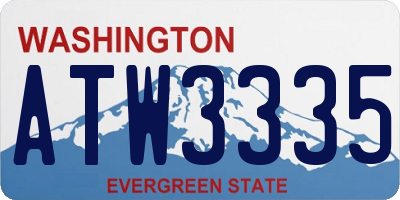 WA license plate ATW3335