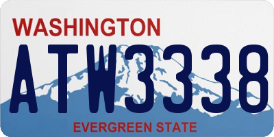 WA license plate ATW3338