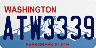 WA license plate ATW3339