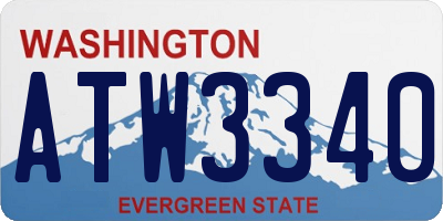 WA license plate ATW3340