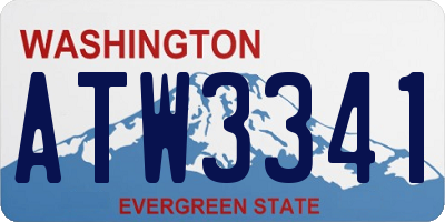 WA license plate ATW3341