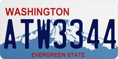 WA license plate ATW3344