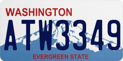 WA license plate ATW3349