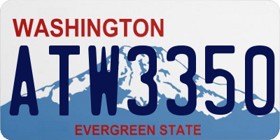 WA license plate ATW3350