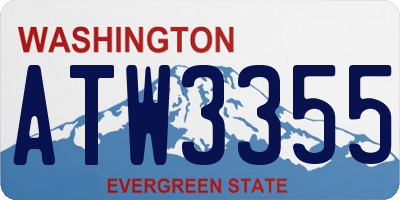 WA license plate ATW3355