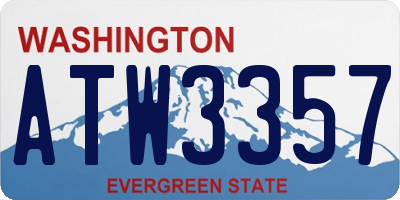 WA license plate ATW3357