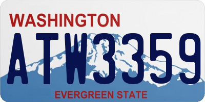 WA license plate ATW3359