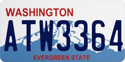 WA license plate ATW3364