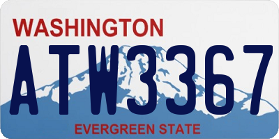 WA license plate ATW3367