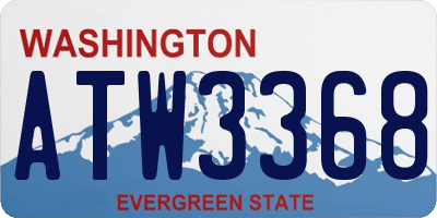 WA license plate ATW3368
