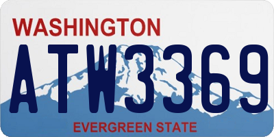 WA license plate ATW3369