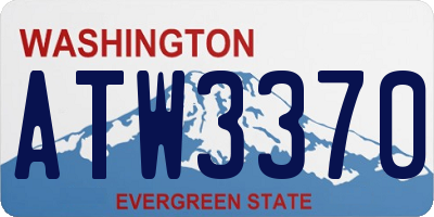 WA license plate ATW3370