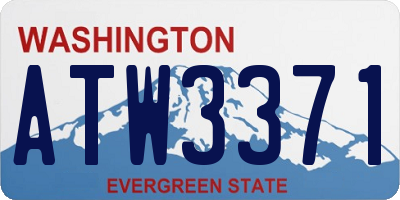 WA license plate ATW3371
