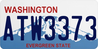 WA license plate ATW3373