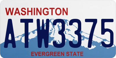 WA license plate ATW3375