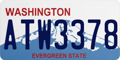 WA license plate ATW3378