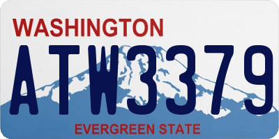 WA license plate ATW3379