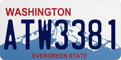 WA license plate ATW3381