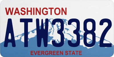 WA license plate ATW3382