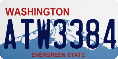WA license plate ATW3384