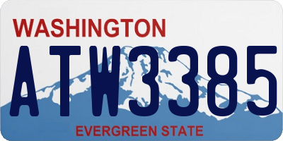 WA license plate ATW3385