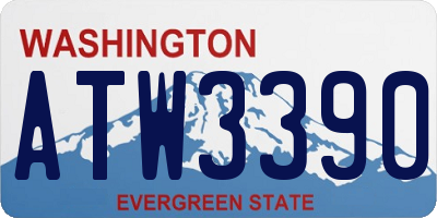 WA license plate ATW3390