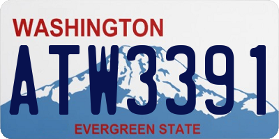 WA license plate ATW3391