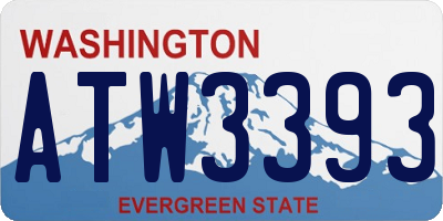 WA license plate ATW3393