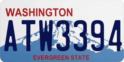 WA license plate ATW3394