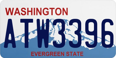 WA license plate ATW3396